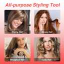 Beautimeter Blow Dryer Brush, Hot Air Brush One Step Hair Dryer and Styler Volumizer, 4 in 1 Negative Ionic Hair Styler with Oval Barrel for Smooth, Frizz-Free Hair Types, Black & Gold