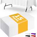 White Plastic Table Cloth Rectangle Table 15 Pack, 54''x108'' Tablecloth for 6ft Tables, Table Cloth for Disposable Use, Table Cover for Holiday Party, Gathering