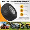AR-PRO 2-Pack 18x9.5-8 Lawn Mower Tire and Wheel Assembly, 4-Ply Tubeless Turf Tires on Silver Rim, 4 Lug 4" Bolt Pattern, 2.83" Center Hole, for Zero Turn & Riding Mowers