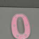 Pink Marquee Light Up Numbers, Glitter LED Number Lights Lamp Battery Powered for Girls Birthday Party Table Decorations, Wall Decor for Girls bedroom, Pink Number 0 Sign with Cool White Lights