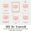 Locomiss Coquette Pink Valentine's Day Wall Art Prints, Trendy Red Pink Love Heart Art Posters, Sweet Love You More Wall Decor Posters For Home Living Room Bedroom, Set of 4 (8x10 Unframed)