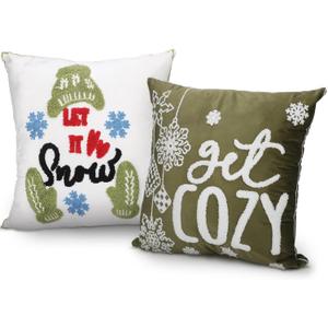 3D Winter Snowflake Pillow Covers 18 x 18 Inch Embroidered Snowman Pillow Covers Snowflake Snowman Jacquard Cushion Case Winter Party Decors for Sofa Couch Bedroom Gift