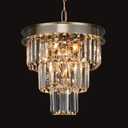 Crystal Chandeliers for Dining Room Light Fixtures Over Table4-Lights Modern Champagne Gold Crystal Pendant Lighting FixtureSmall Chandeliers for Kitchen Island Bedroom Entryway D12 Inch