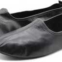 Akdam Men's Indoor Leather Slippers Black Traditional Babouche House Shoes Moccasin (us_footwear_size_system, adult, men, numeric, medium, numeric_9_point_5)