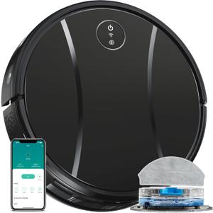 Robot Vacuum and Mop Combo,4200Pa Powerful Robotic Vacuum Cleaner with Self-Charging, Home Automatic Robot Aspiradora for Hard Floor, Low Carpet, Pet Hair, App&Voice&Remote Smart Control