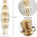 29.5 inch Modern Wall Sconce Contemporary Crystal Wall Sconce 5-Light Gold Bathroom Light Fixtures for Bedroom Hallway Living Room