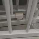 HOOEN 30" Tall Extra Wide Baby Gate for Doorways Stairs Large Long Dog Gates Pressure Mounted Indoor Safety Gates Walk Through Toddler Child Gates for Kids or Pets (White,76.38"-86.3")