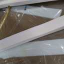 36" W x 76" H Fixed Shower Glass Panel, 3/8" w/Coat Hook, Brushed Gold