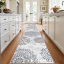 HEBE Hallway Runner Rug 3'x16' Washable Vintage Distressed Area Rugs Non Slip Laundry Rug Runner Boho Floor Carpet Runners for Hallways Entryway Laundry Room Kitchen Bathroom