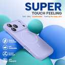 Miracase Magnetic for iPhone 17 Pro Case, Compatible with MagSafe, Integrated Silicone Camera Control Cover, 3.0mm Thicken Shockproof Drop Protection Phone Case for 17 Pro,Light Purple