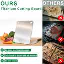 100% Pure Titanium Cutting Board Double-Sided Metal titanium Cutting Boards for Kitchen, Food-Grade Certified, Dishwasher Safe  Small Titanium Cutting Board 11.4"x7.9"  Gift-Ready