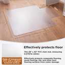 28" X 30" Chair Mat for Hardwood Floor & Carpet, T-Shaped