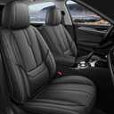PU Leather Front Seat Covers for Honda Passport 2019-2026, Black