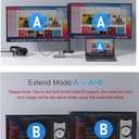 Laptop Docking Station Dual HDMI Monitor, 10 in 1 USB C Hub with 2 HDMI Ports, PD Charging, SD/TF, 5 USB C/A Ports, Laptop Docking Station for Dell XPS/HP/Lenovo/Surface(MacOS only Supports SST Mode)