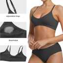 Comper Women's Thin Straps Stretchy Wirefree Workout Bras Lightweight Workouts Bralette with Adjustable Straps