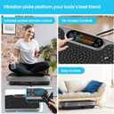 SoftGym Vibration Plate Exercise Machine for Lymphatic Drainage,Power Vibrate Stand Shake Board 450 Lbs Capacity Whole Body Workout Waver with Fitness Resistance Bands Weight Loss Gifts for Women Men