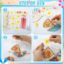 AmazingSpark 12 Sets Paint Your Own Island Princess Party Favors DIY Wood Painting Craft Kit Themed Birthday Party Favors Color Your Own Art Craft Kit Supplies for Tropical Luau Birthday