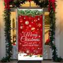 Christmas Door Cover Snowflake Hanging Wall Balls Merry Christmas Happy New Year Front Door Porch Cover Banners for Winter Xmas New Year Holiday Party Decor 70.8 x 35.4 Inch