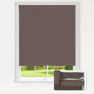 LazBlinds No Drill Blinds for Indoor Windows, Blackout Roller Shades, Cordless Window Blackout Blinds, Thermal Insulated Fabric UV Protection for Home and Office, 23" W x 72" H, Dark Coffee