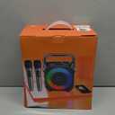 Karaoke Machine, Portable Bluetooth Speaker with 2 Wireless Microphones for Adults & Kids with Lights, Karaoke Microphone with PA System Supports USB/TF/FM/AUX for Home Party Home System Packages (Black)