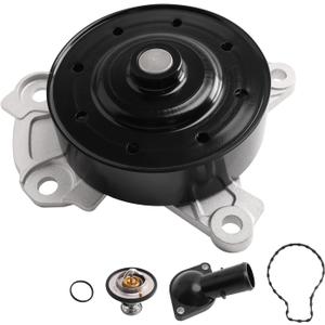 Water Pump and Thermostat Kit Compatible with 2008-2014 XD & 2009-2019 Corolla & 2009-2013 Matrix 1.8L L4 Engine, Replace # AW6351 1610039466 9025927 1305A190