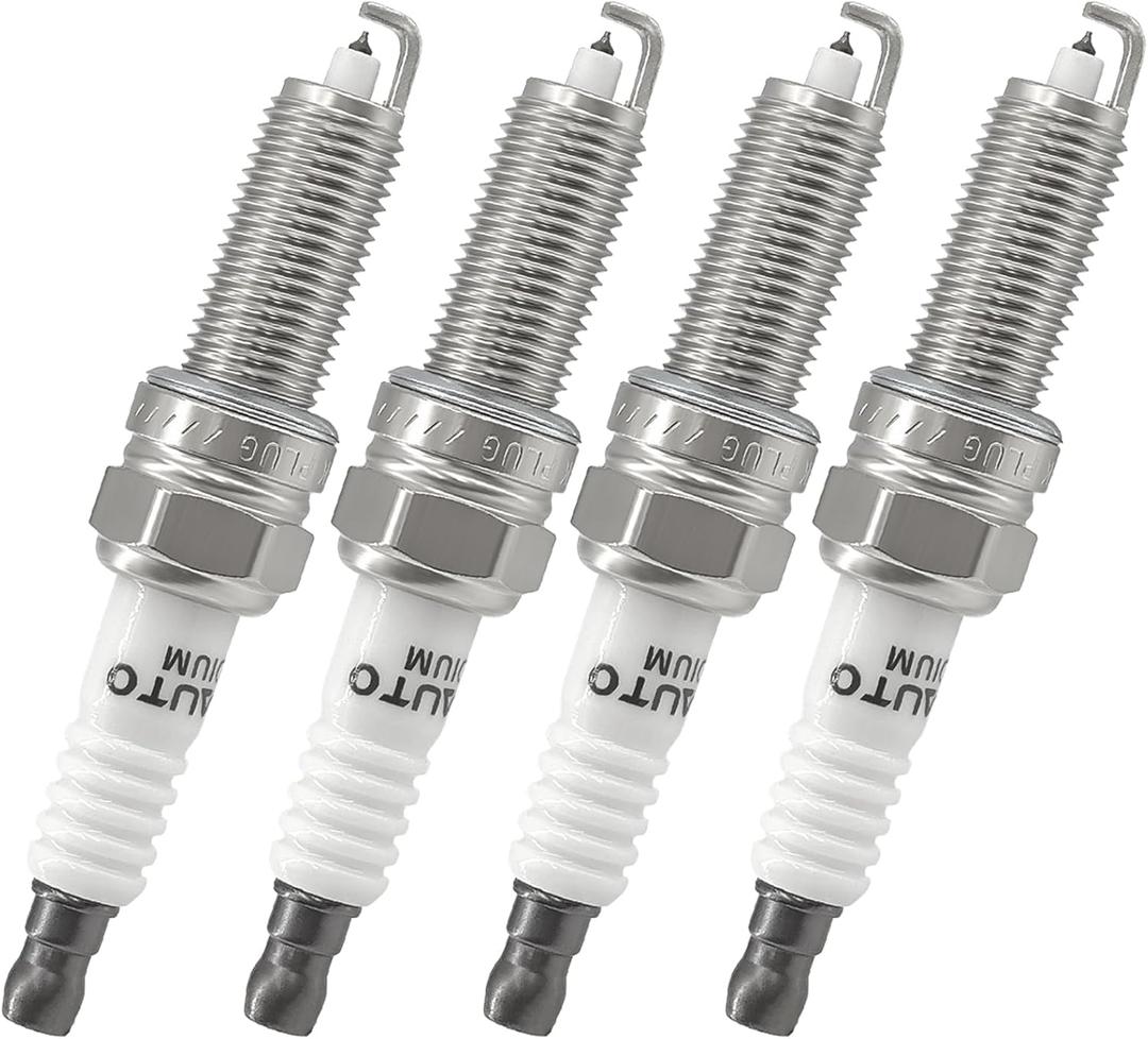 4 Packs Iridium Spark Plugs Compatible with Hyundai Elantra Santa Kia Soul Forte Optima Honda Accord Civic CR-V Acura 2.0L 2.4L Toyota Corolla Matrix Prius 1.8L 2014