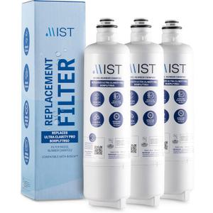 Mist Ultra Clarity Pro Water Filter Replacement compatible with Bosch BORPLFTR50, Refrigerator Water Filter compatible with BORPLFTR55, 12033030, 11032531, WFS200MF, RA450022, REPLFLTR55 (3 pack)