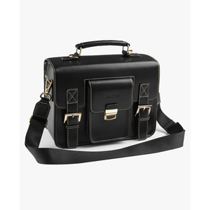 Cwatcun Leather Camera Bag Compact Shoulder Bag for Women, Vintage Small Sling Case Crossbody, Travel Photography Backpack for Canon, Nikon, Sony, Fuji DSLR/SLR/Mirrorless Cameras, Lens Accessories