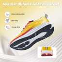 Men's Orthopedic Road Running Shoes: Comfortable Casual Arch Support Plantar Fasciitis Walking Sneakers for Flat Feet, Orthotic Outdoor Gym Work Sports Tennis Shoes for Foot and Heel Pain Relief (11, W3-yellow)