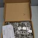 Ravinte 50 Pack 25 Pair 1/2 inch Overlay Cabinet Hinges Soft Close Hidden Door Hinge for Kitchen Cabinet Hinges Stainless Steel Adjustable Hinges Satin Nickel Cabinet Hardware