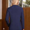 GRACE KARIN Blazer for Women Business Casual, Long Sleeve Sweater Blazers 2025, Knit Office Work Outfits (X-Large, Navy Blue)