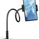 Flexible Gooseneck Tablet Holder, 360° Adjustable Phone Mount with Sturdy Clamp for Desk/Bed/Kitchen, Compatible with iPad Air Pro Mini iPhone/Samsung Galaxy Tabs/4.7~12.9"