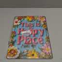 FWBOYSV Vintage Tin HAPPY PLACE Sign Retro Metal Sign,Suitable for home, street, shop, garage, bar, farm, garden - multi-purpose metal sign for indoor/outdoor use Plaque 8x12 Inch