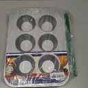 USA Pan Jumbo Texas Muffin Pan, 6 Well, Nonstick & Quick Release Coating, Aluminized Steel