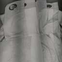 Amazon Basics Faux Linen Blackout Curtains for Bedroom and Living Room, 2-Piece Set with Grommets, 42" W x 95" L, White