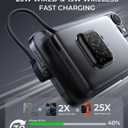LISEN 0.5'' Ultra Slim MagSafe Power Bank for iPhone and Apple Watch,10000mAh MagSafe Battery Pack,Alloy Magnetic Portable Charger for iPhone 16 Pro Max Plus/15, Apple Watch S11 /S10 S9 SE, Black