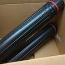 CALPALMY 2-Pack XX-Large Extendable Poster Tubes Expand from 30.5” to 50” with Shoulder Strap | Carry Documents, Blueprints, Drawings and Art | Black Portable Durable Round Storage Cases