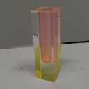 Acrylic Vase, Bud Vase for Centerpieces, Maximalist Decor Cute Flowers Vases for Modern Home, Office, Bedroom, Living Room, Dining Table (Pink, Sunny Orange)