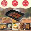 Cast Iron Griddle for Gas Grill, Kitchen Stove Top, Universal Flat Top Griddle Grill Flat Insert for Outdoor Camp Camping and BBQ Accessories, Large Cast Iron Skillet for Range Oven, Gift for Men