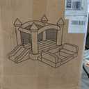 White Bounce House, Inflatable Bounce Castle with Blower, Blow Up Bouncy Castle with Rest Chairs, Slide, Ball Pit for Kids Indoor Outdoor