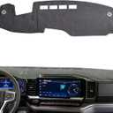 POSAID Dashboard Cover for 2022-2024 2025 Chevy Chevrolet Silverado/GMC Sierra 1500, Dash Cover for 2024 2025 Silverado Sierra 2500HD 3500HD, Gray