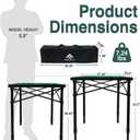 Camping Table Portable Foldable with Adjustable Height, Lightweight Collapsible Aluminum Roll-Up Camp Table with Storage Bag & Carry Bag, Heat-Resistant for RV Picnic BBQ Camping (Large 28"×25")