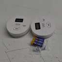 2 Pack Smoke and Carbon Monoxide Detector,Smoke Detector Carbon Monoxide Detector Combo with Batteries,Fire Alarm Smoke Detector with Test Button and Digital Display