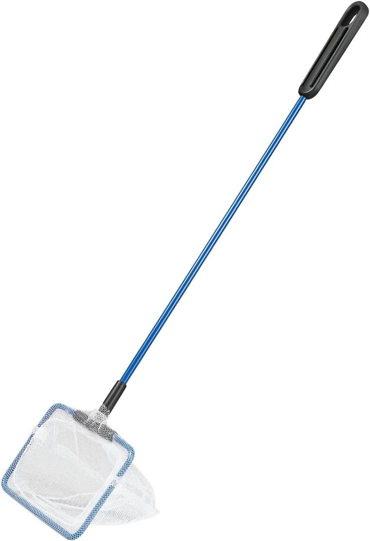 AQUANEAT Aquarium Fish Net, Small Fish Tank Cleaning Net, Food Wastes Skimmer for Small Ponds and Pools