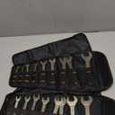 ELEAD 19-Piece Super-Thin Open End Wrench Set, Metric 5.527 mm & SAE 1/4"-1-1/16", CR-V Nickel Plated, 3 mm Thickness Ultra-Slim Wrench Set for Tight Spaces, Durable Roll-Up Pouch for Mechanics