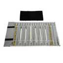 SCIKHEFT Portable Jewelry Roll Untangled Secure Necklace Travel Storage Bag Displays Holder 16 Chain (Black and Gray)