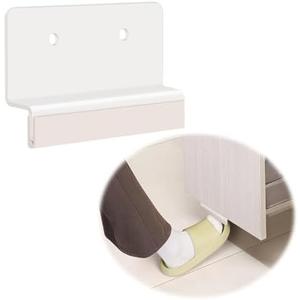 Cathyeen Cabinet Foot Pull for Trash Cabinet Drawer, Touchless Hands-Free Mounting Foot Handles Door Opener Tool for Pull Out Trash Can Under Cabinet, Kitchen Under Sink Trash Can (White)2 Pack