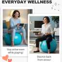 Trideer Exercise Ball for Yoga, Pilates & Fitness Stability Ball Equipment for Home Gym & Office Chair, Core & Balance Training Accessories, Physical Therapy Equipment, Quick Pump Included, 5 Sizes
