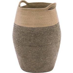 Cotton Rope Laundry Hamper by YOUDENOVA, 105L - Woven Collapsible Laundry Basket - Clothes Storage Basket for Blankets, Laundry Room Organizing, Bedroom Storage, Clothes Hamper – Dark Brown