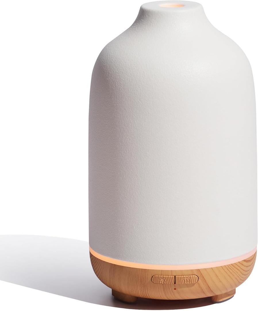 InnoGear 150ml Ceramic Essential Oil Diffuser, Handcrafted Stone Aromatherapy Scent Diffuser Ultrasonic Aroma Diffusers Humidifier Vaporizer with 2 Mist Modes Waterless Auto Off for Home Room Office